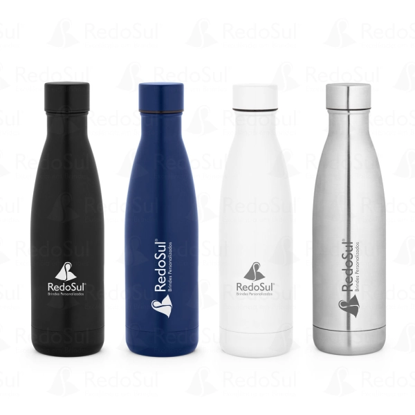RD 94294-Garrafa personalizada térmica em aço inox reciclado acabamento fosco 520 ml RD 94294-Garrafa personalizada térmica em aço inox reciclado acabamento fosco 520 ml